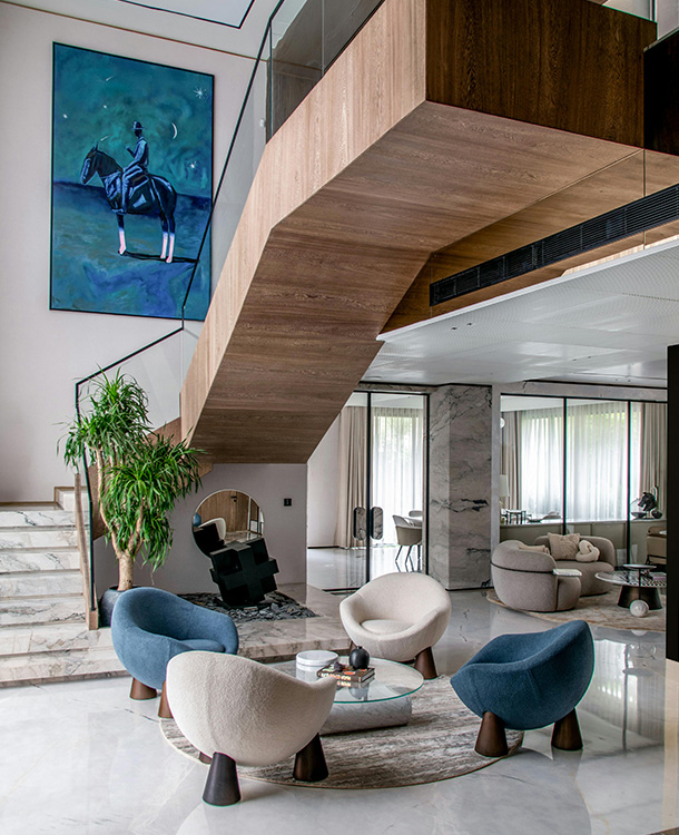 Modern residential interior design and social space concept in Johor Bahru
